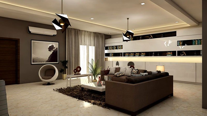 rectangular white coffee table near brown leather sofa.jpg